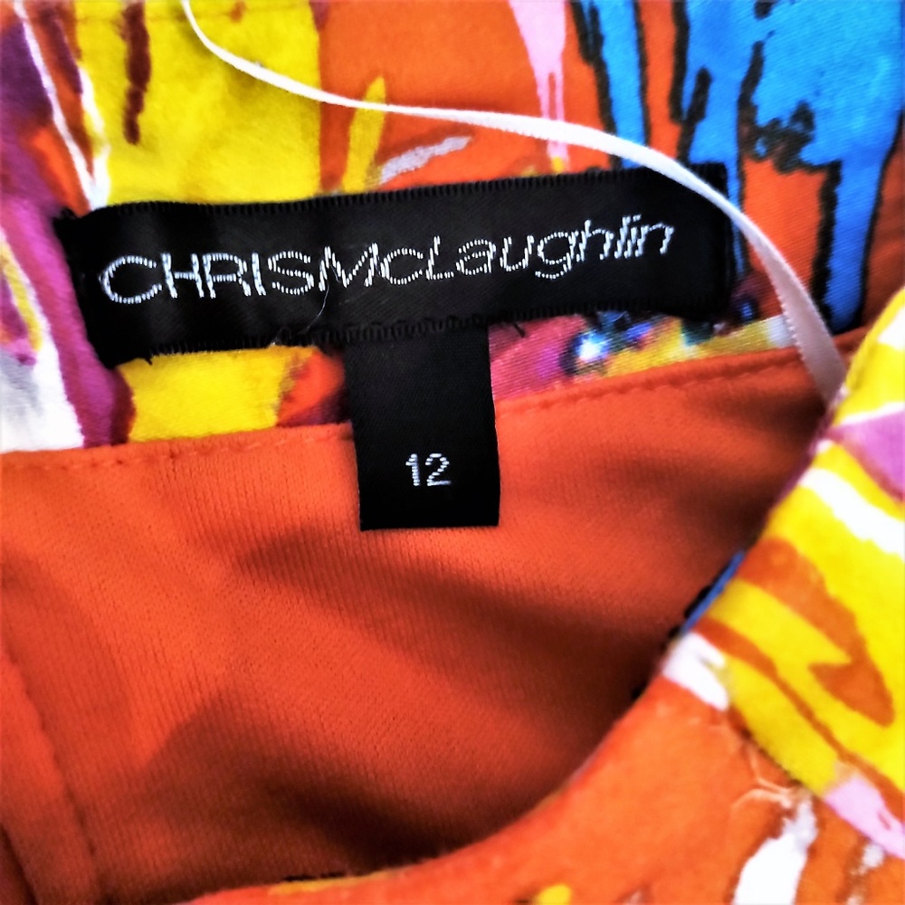 Bright Strapless Dress by Chris McLaughlin EUC 12 - Picture 3 of 5